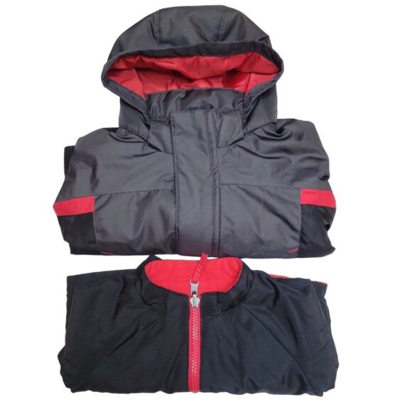 Toddler Boy 12mo Circo Red and Black 3-in-1 Reversable Winter Fleece Wind Jacket - Picture 8 of 12